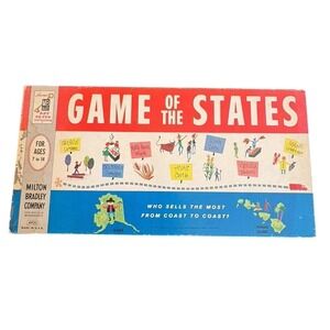 Vintage 1960 Milton Bradley Game of the States Board Game MB 4920 Complete Set